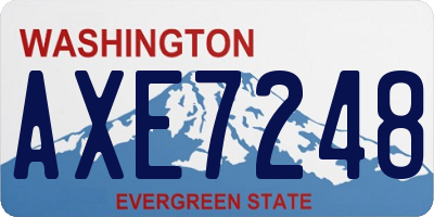 WA license plate AXE7248