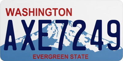 WA license plate AXE7249