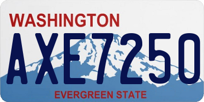 WA license plate AXE7250