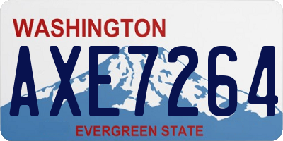 WA license plate AXE7264