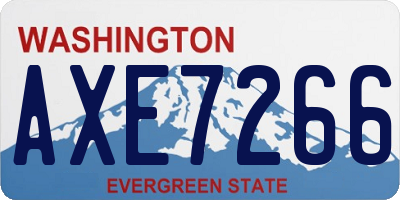 WA license plate AXE7266