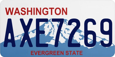 WA license plate AXE7269