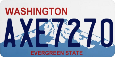 WA license plate AXE7270