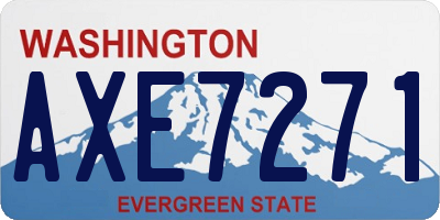 WA license plate AXE7271