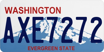 WA license plate AXE7272