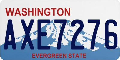WA license plate AXE7276