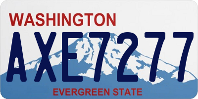 WA license plate AXE7277
