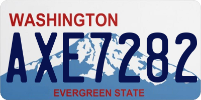 WA license plate AXE7282