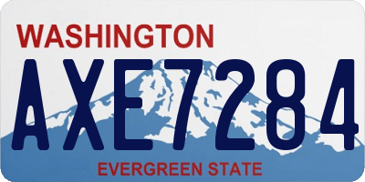 WA license plate AXE7284