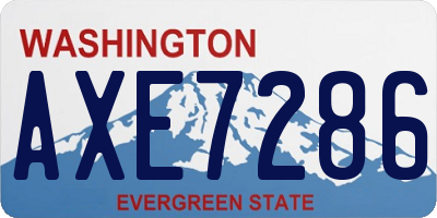 WA license plate AXE7286