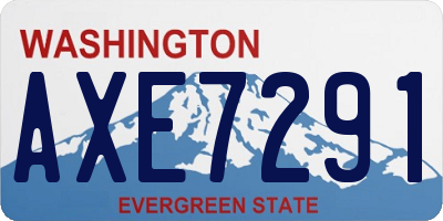 WA license plate AXE7291