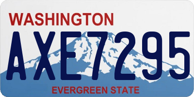 WA license plate AXE7295