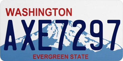 WA license plate AXE7297