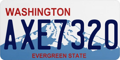 WA license plate AXE7320