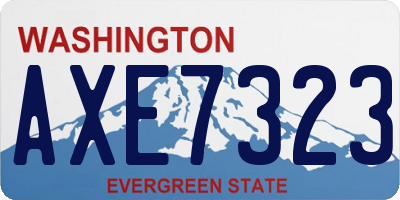 WA license plate AXE7323