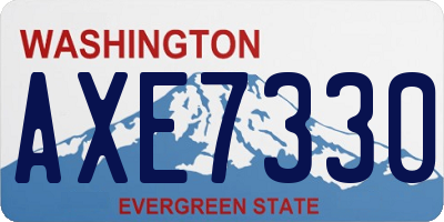 WA license plate AXE7330