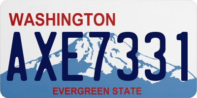 WA license plate AXE7331