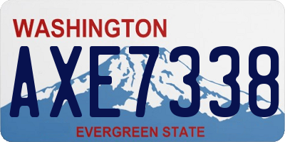 WA license plate AXE7338