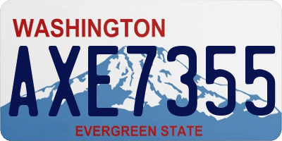 WA license plate AXE7355