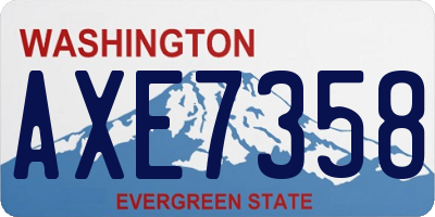 WA license plate AXE7358