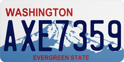 WA license plate AXE7359