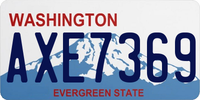 WA license plate AXE7369