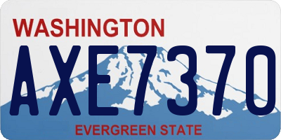 WA license plate AXE7370