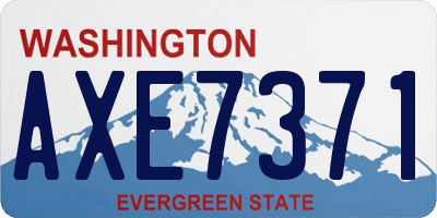 WA license plate AXE7371