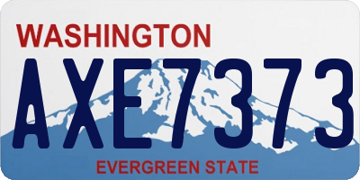 WA license plate AXE7373