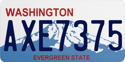 WA license plate AXE7375