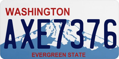 WA license plate AXE7376