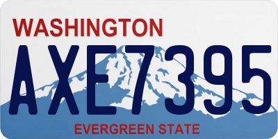 WA license plate AXE7395