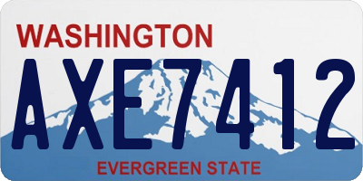 WA license plate AXE7412
