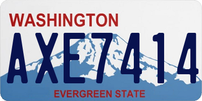 WA license plate AXE7414