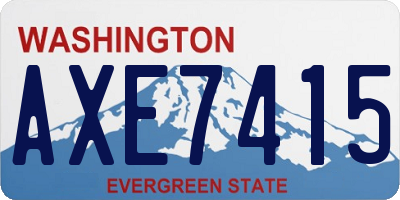 WA license plate AXE7415