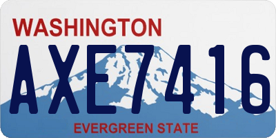 WA license plate AXE7416