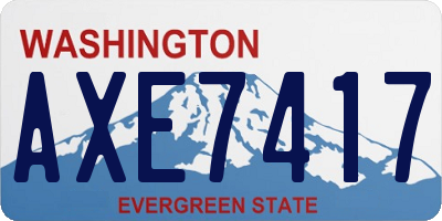 WA license plate AXE7417