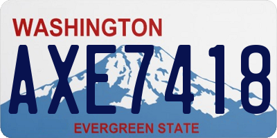WA license plate AXE7418