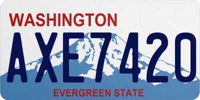WA license plate AXE7420