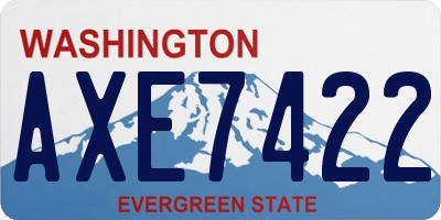 WA license plate AXE7422