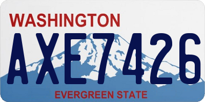 WA license plate AXE7426