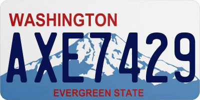 WA license plate AXE7429