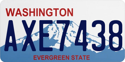 WA license plate AXE7438