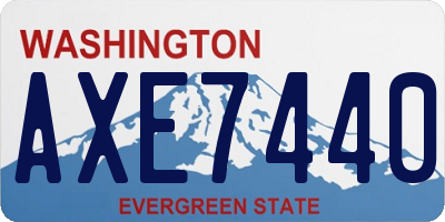WA license plate AXE7440