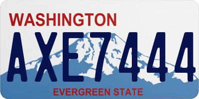 WA license plate AXE7444