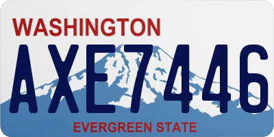 WA license plate AXE7446