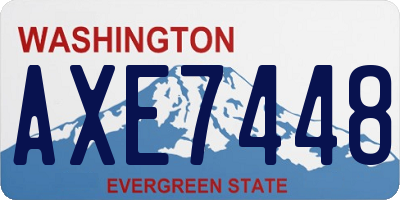 WA license plate AXE7448