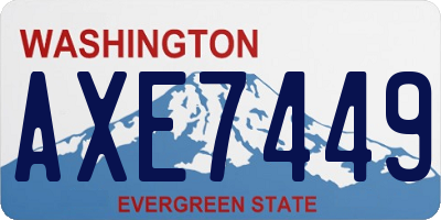 WA license plate AXE7449