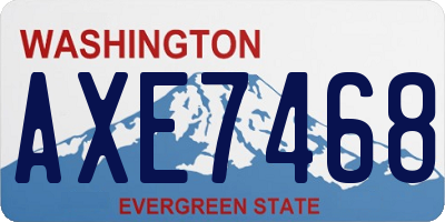 WA license plate AXE7468