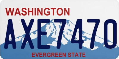 WA license plate AXE7470